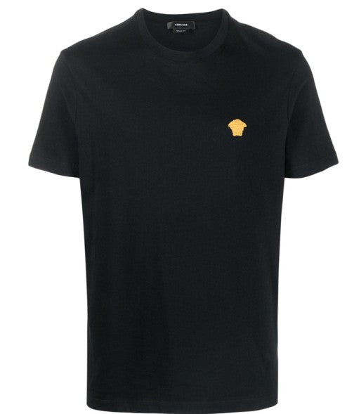 Versace Classic Black T-Shirt With Crew Neckline