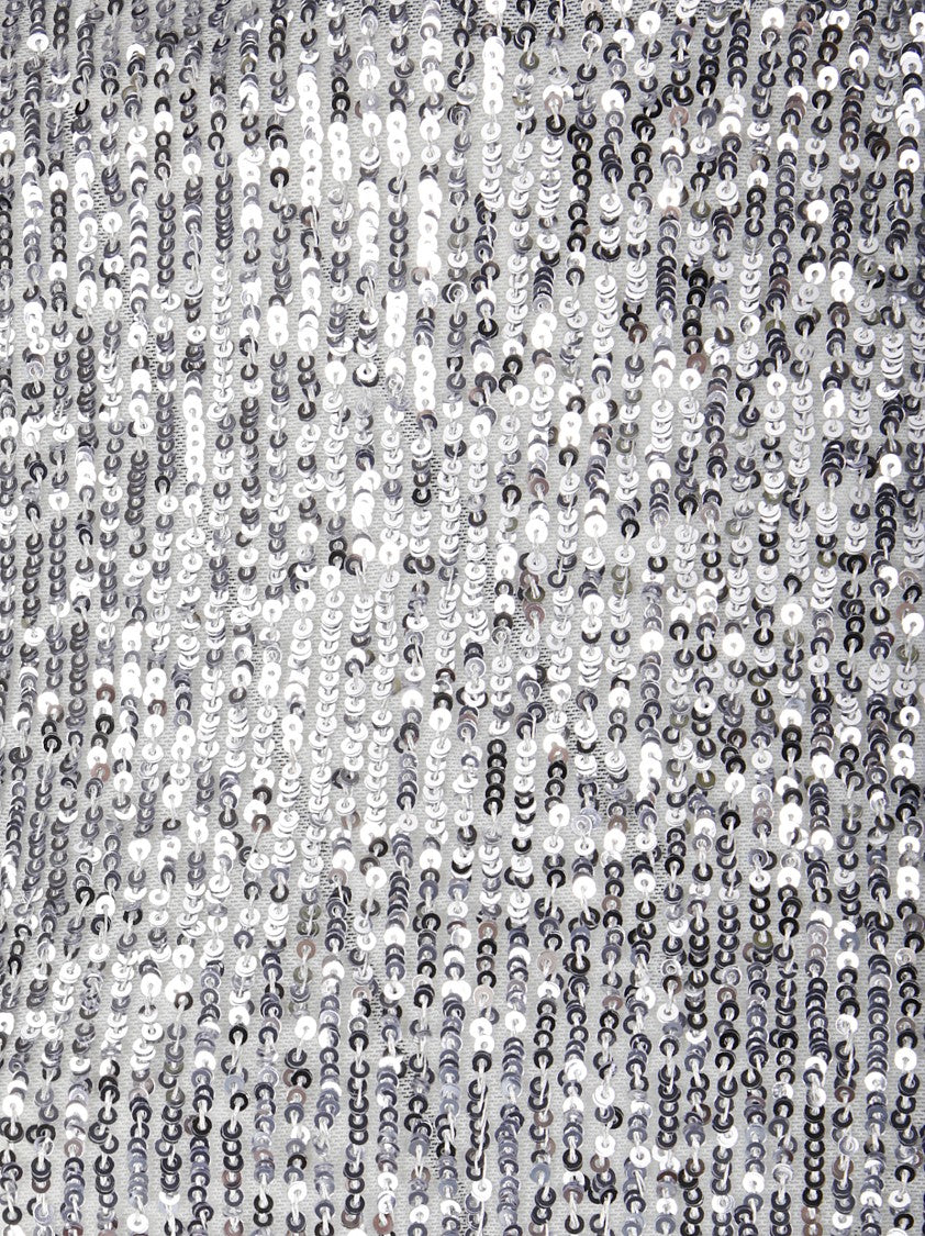 Paco Rabanne High-Neck Long-Sleeved Jersey Top With Sequin Embellishments