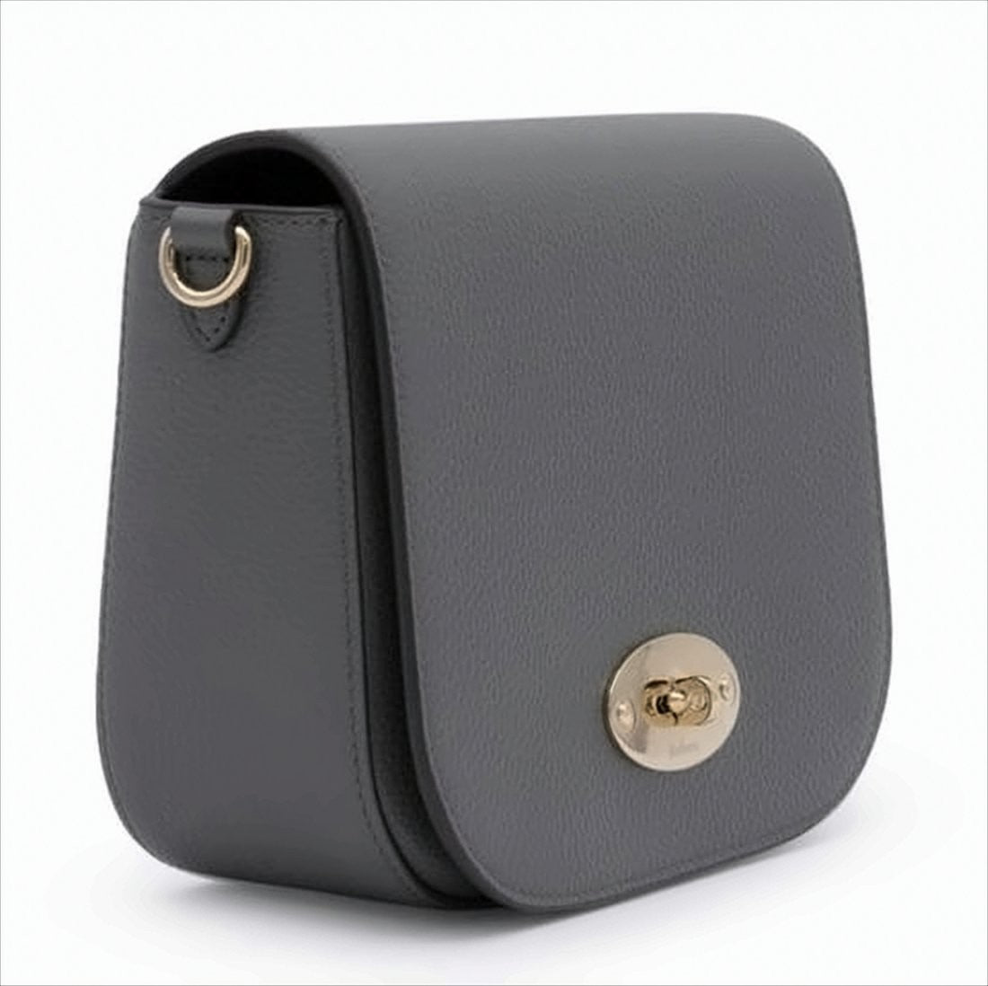 Mulberry Textured Calf Leather Satchel Crossbody Bag With Gold-Tone Clasp