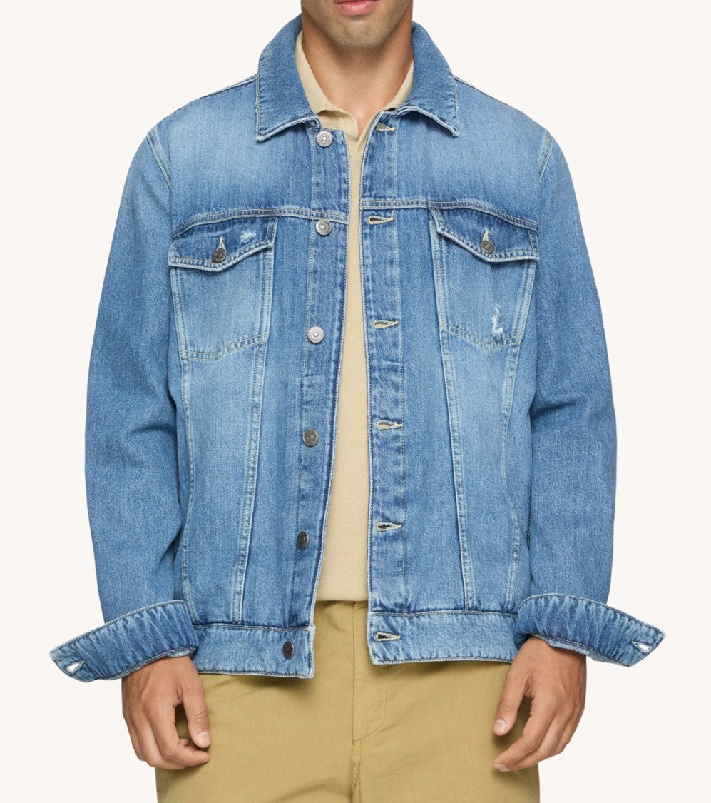 Dondup Medium Blue Wash Denim Jacket
