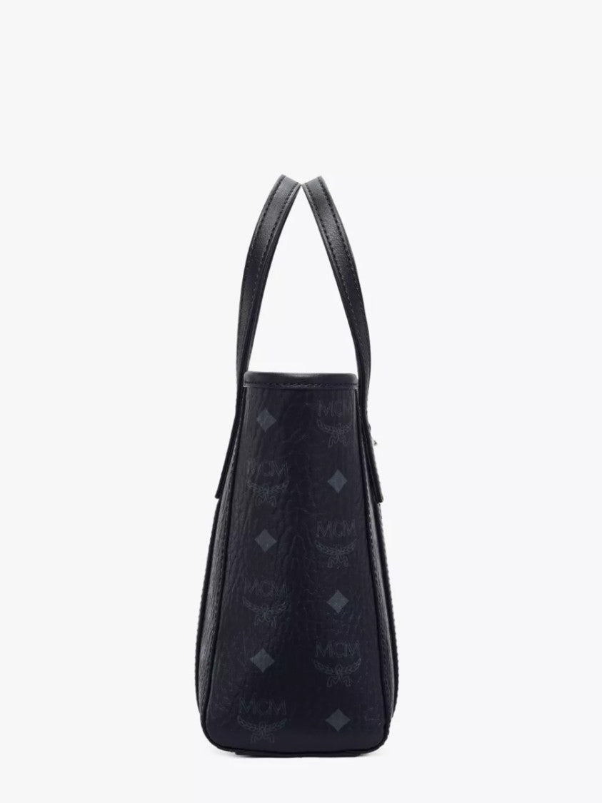 Mcm Textured Black Shoulder Bag
