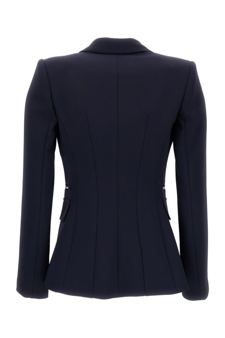Elisabetta Franchi Fitted Single-Breasted Blazer With Monogram Lining