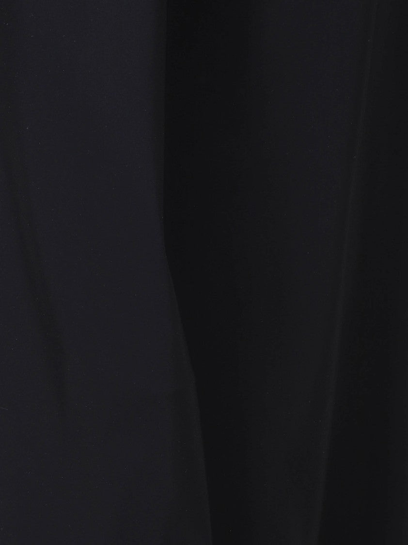 Hamoulet Black Backless Clasp Mid-Calf Dress