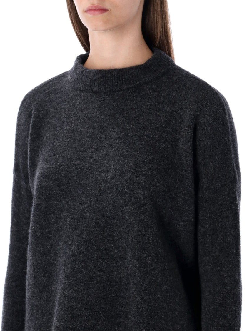 Sessùn Charcoal Wool Knit Sweater With Relaxed Fit