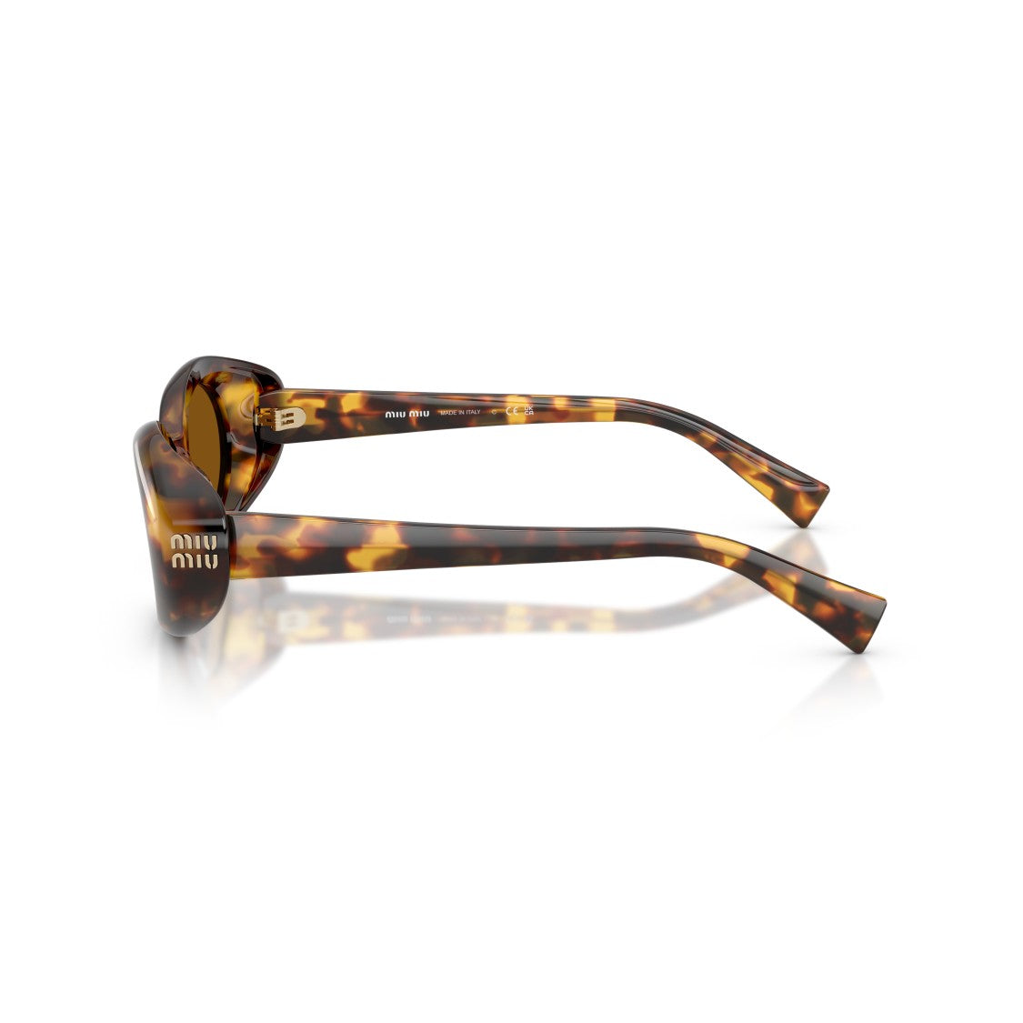 Miu Miu 0Mu B09s Tortoiseshell Acetate Oval Sunglasses