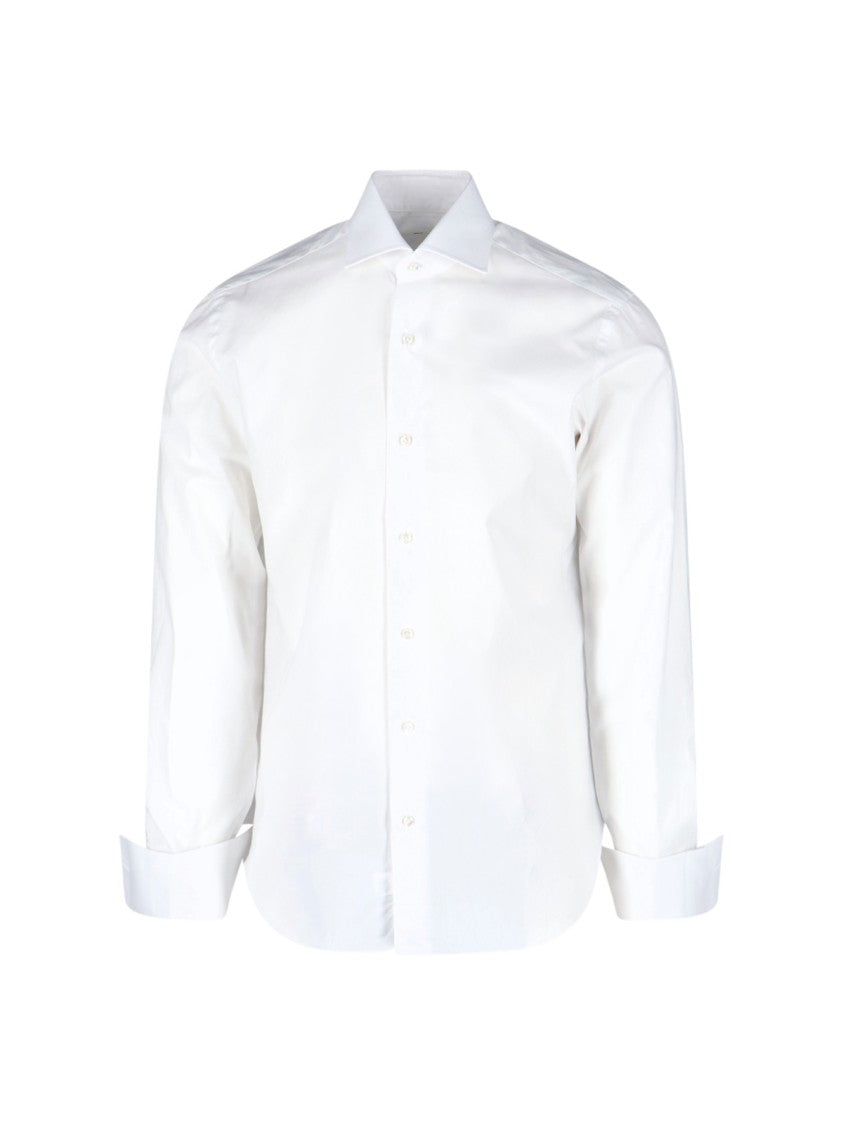 Barba Napoli White Cotton Hand-Sewn Classic Shirt