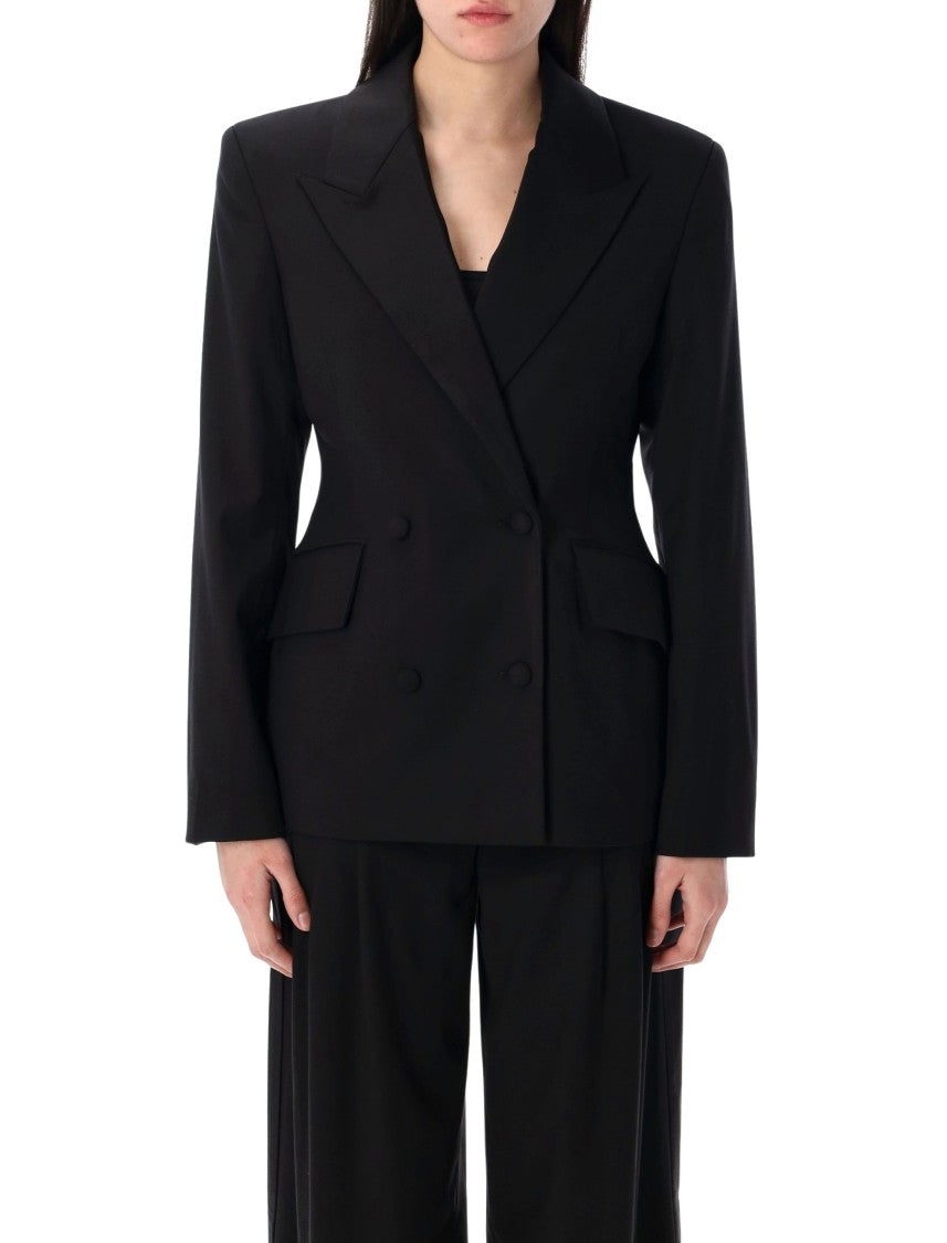 Remain Double-Breasted Fitted Blazer With Tailored Silhouette