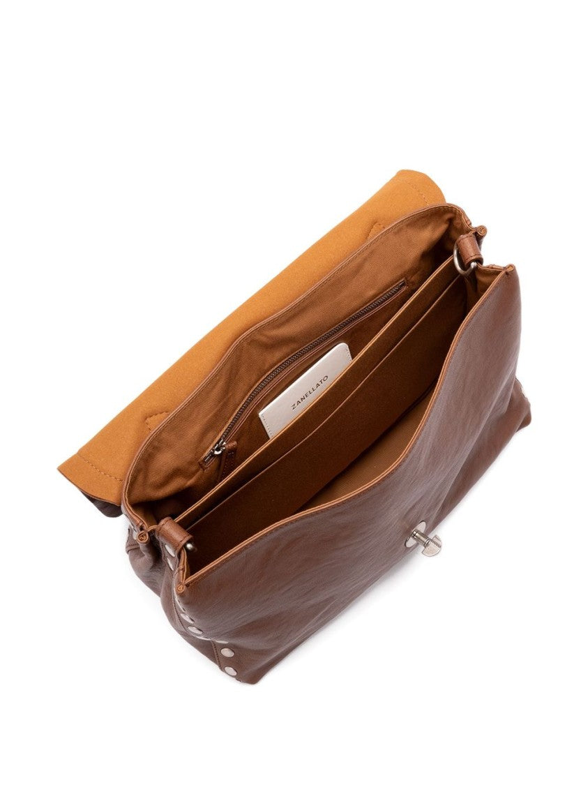 Zanellato Rectangular Calfskin Handbag With Detachable Strap