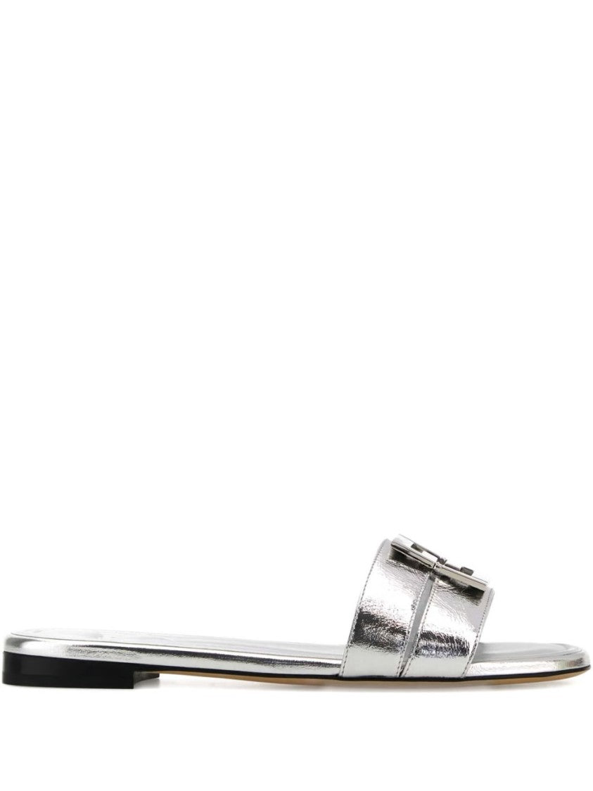 Fendi Silver Sandals With Design