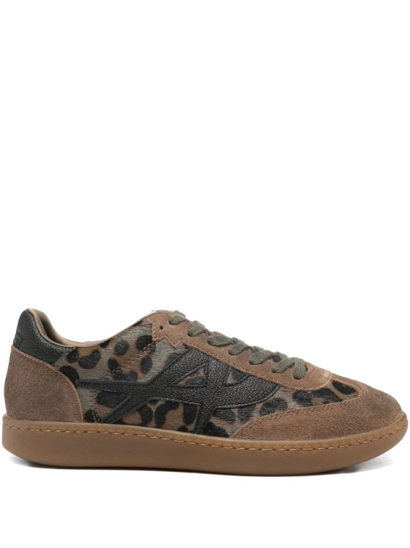 Ash Brown Suede And Leopard Print Ash Sneakers