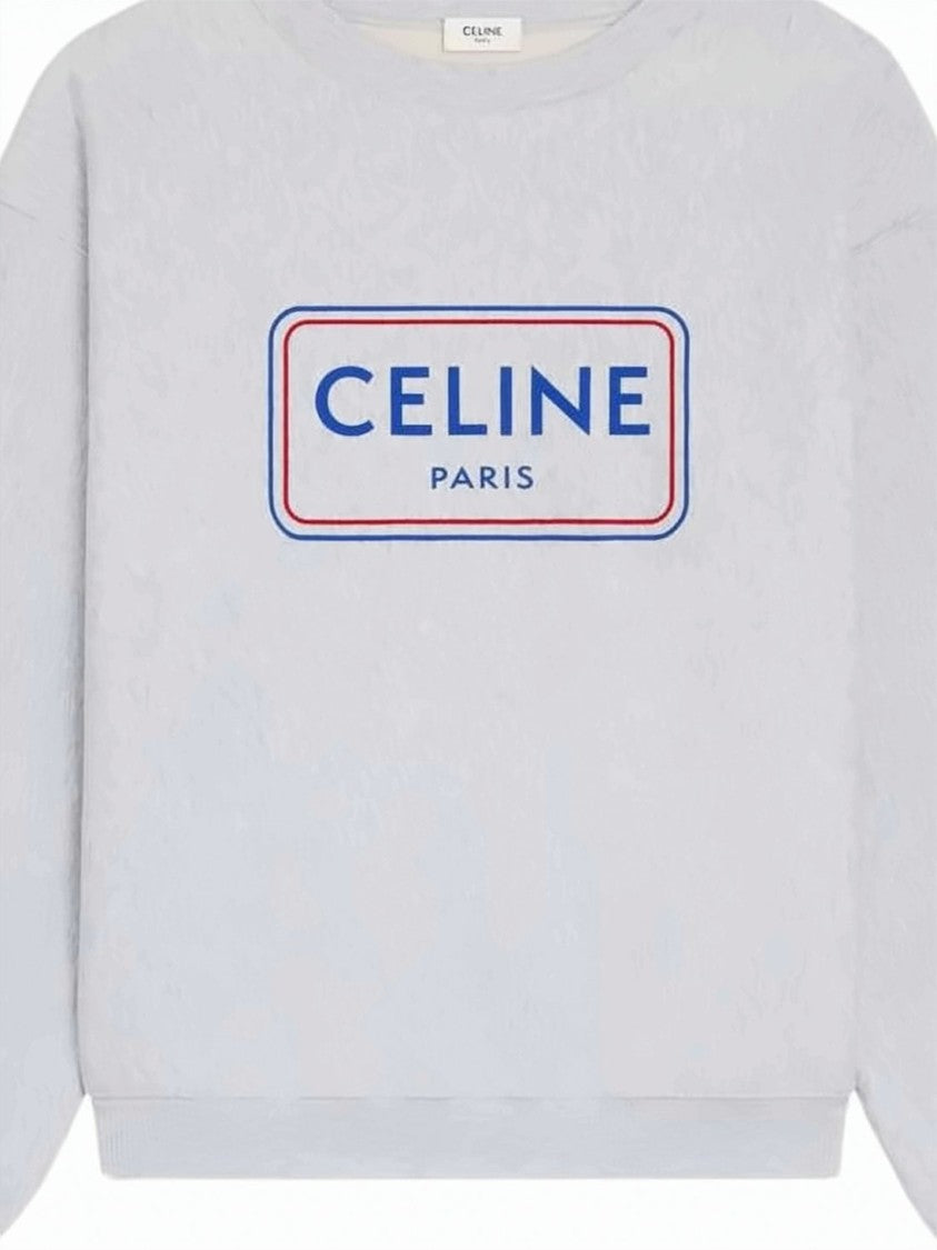 Celine Ribbed Cuff Long-Sleeve Sweatshirt