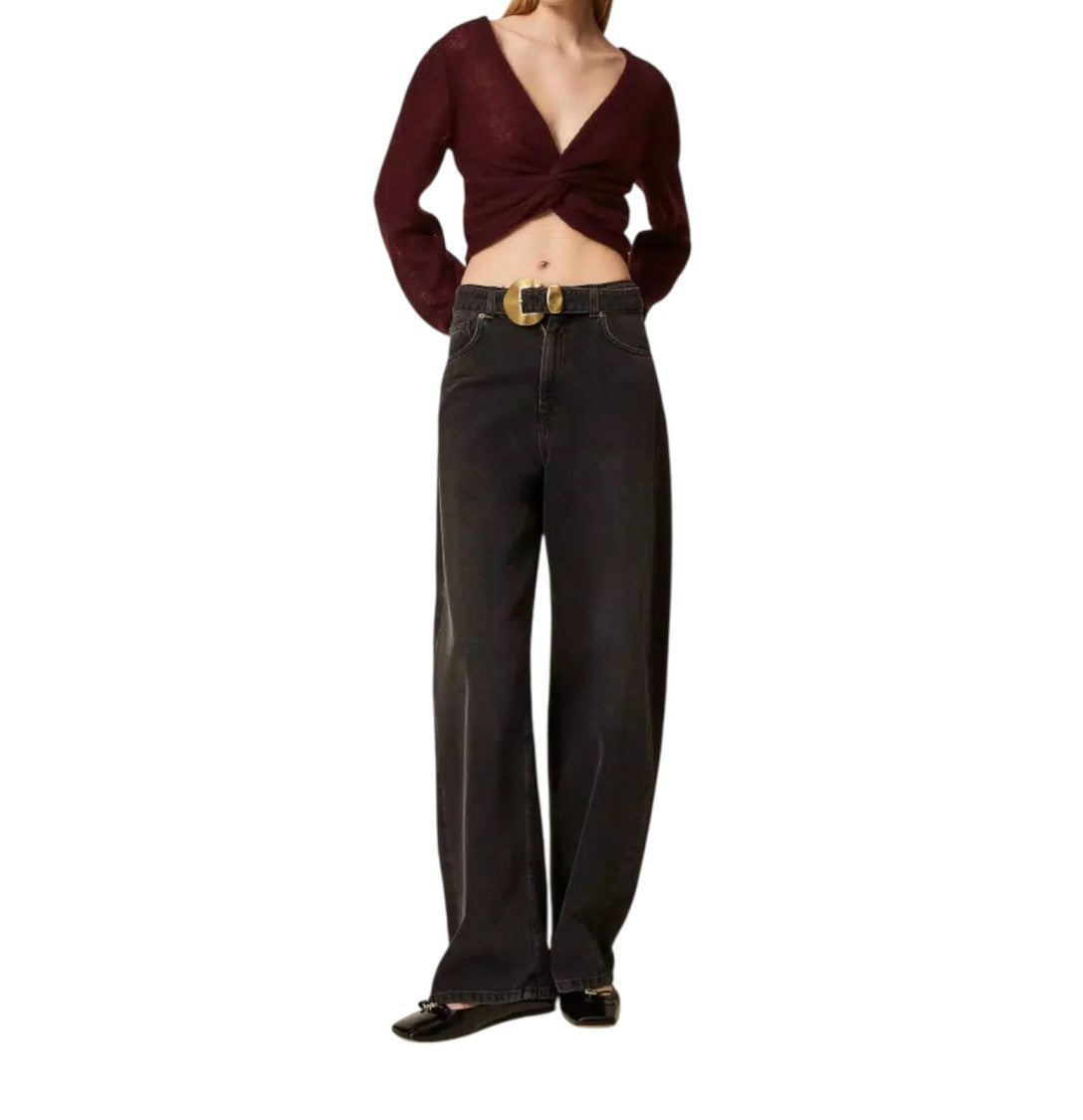 Twin-Set Wide-Leg Balloon Jeans