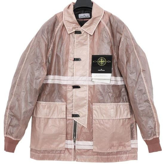 Stone Island Relaxed Fit Jacket With Glossy Finish