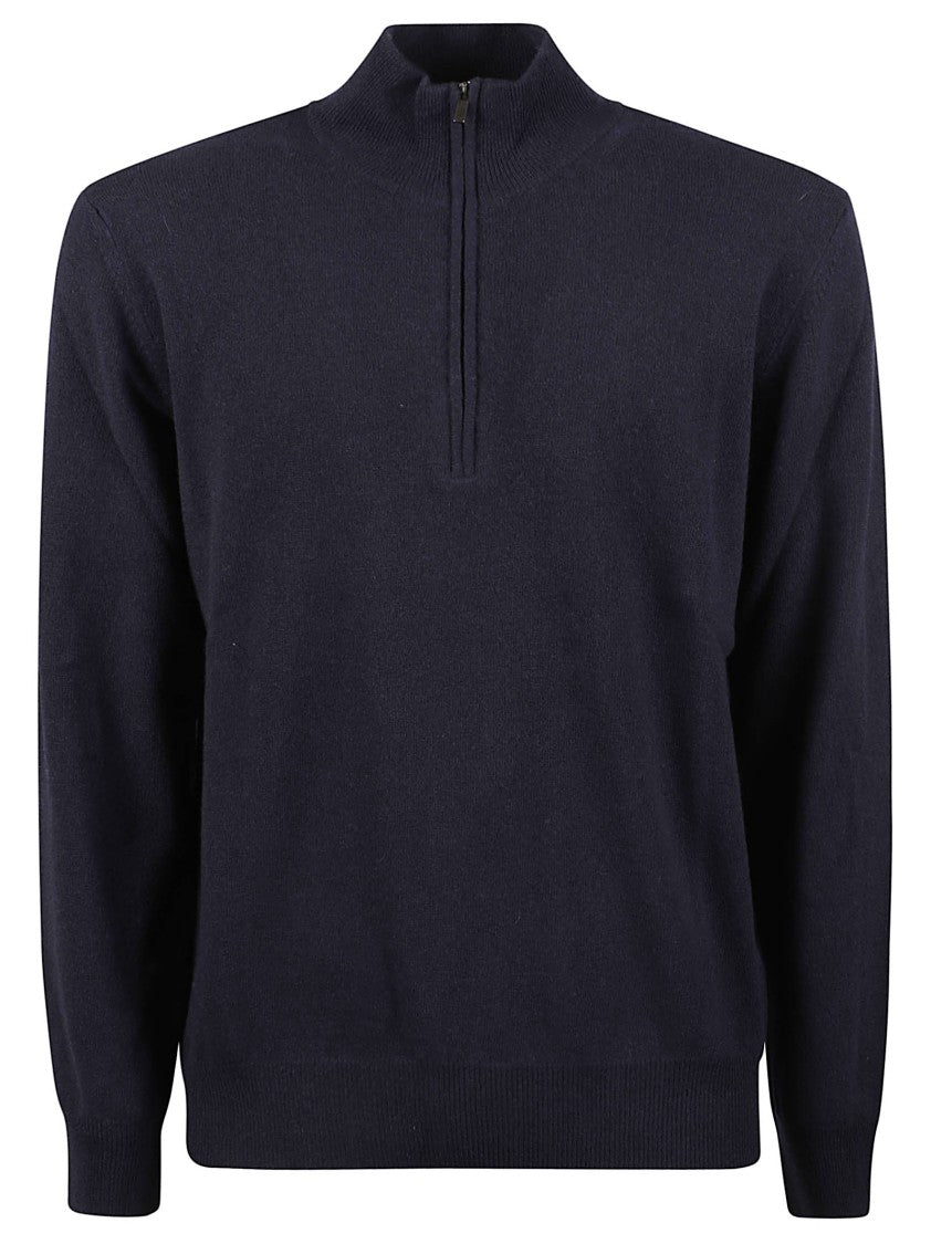 Altea Half-Zip Fine-Knit Virgin Wool Sweater