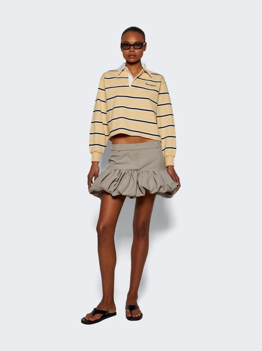 Coperni Gathered Hem Tailored Skirt Beige