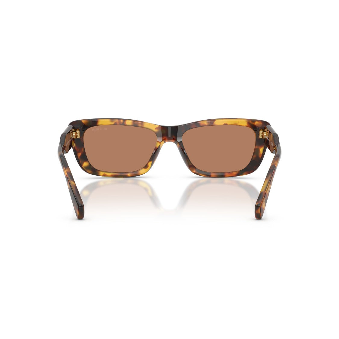 Miu Miu 0Mu B12s Rectangular Tortoiseshell Acetate Sunglasses