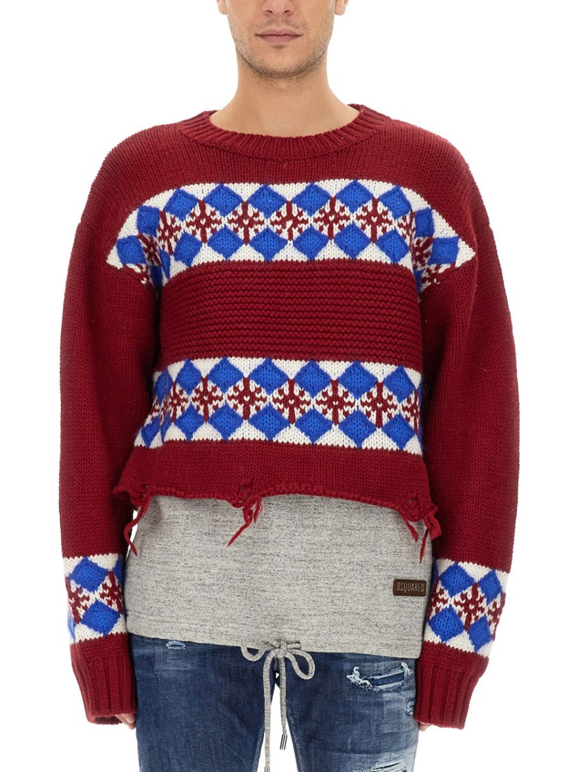 Dsquared2 Bold Jacquard Knit Sweater