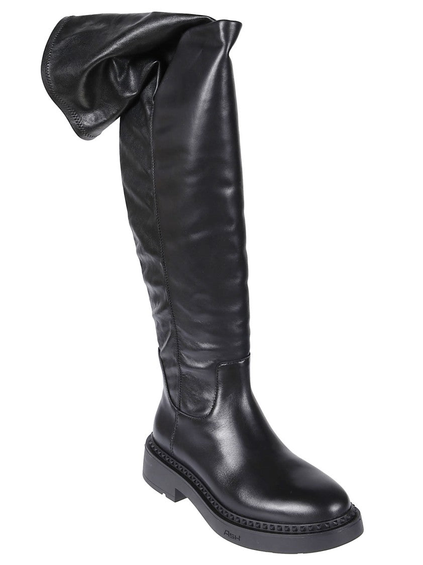 Ash Maxim Tall Black Leather Boots