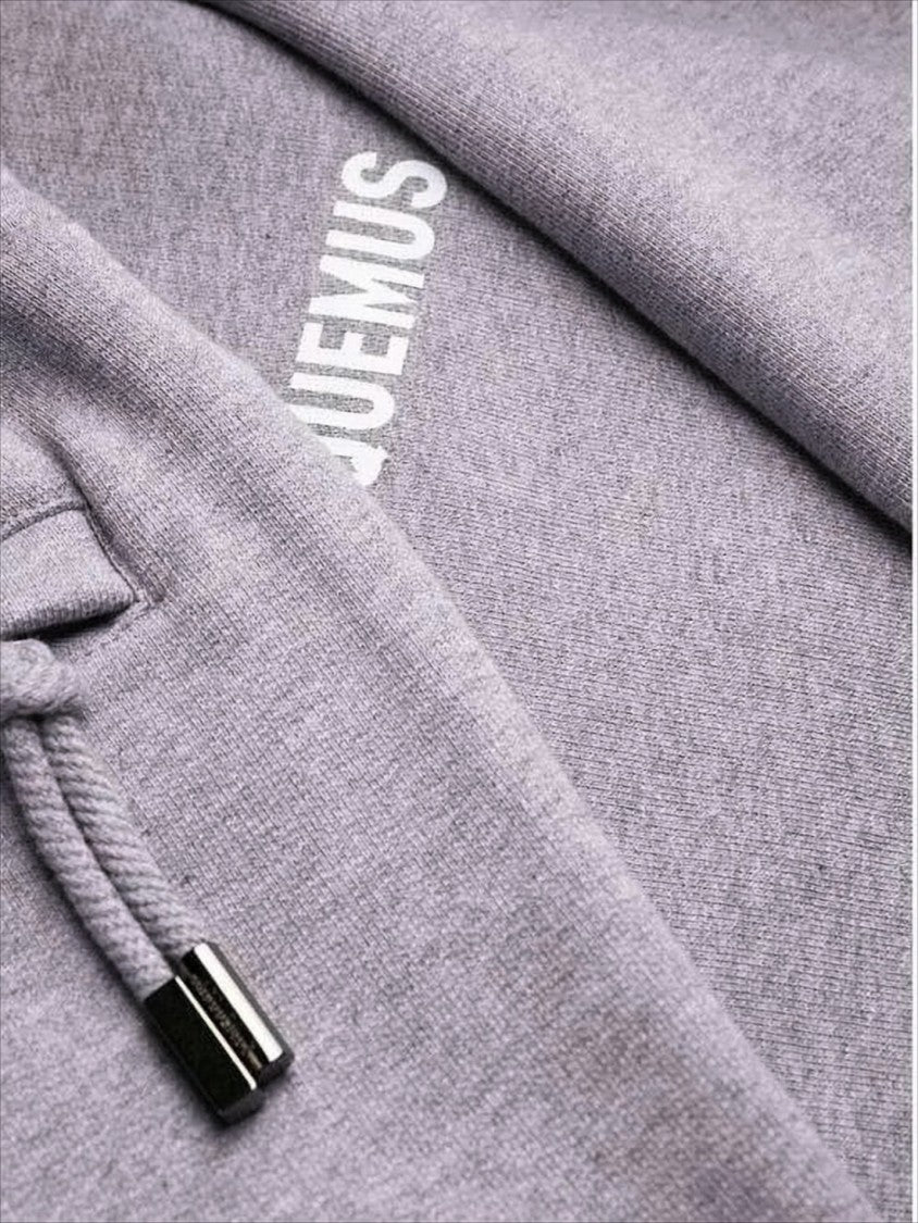 Jacquemus Relaxed Fit Light Grey Cotton Sweatpants