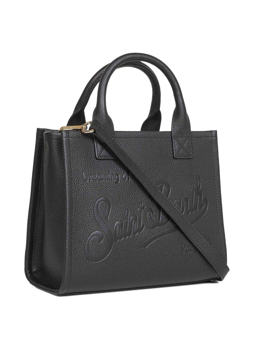 Mc2 Saint Barth Structured Handbag With Embossed Text