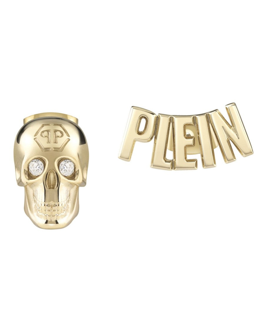 Philipp Plein Skull Design Earrings With Preciosa Crystals