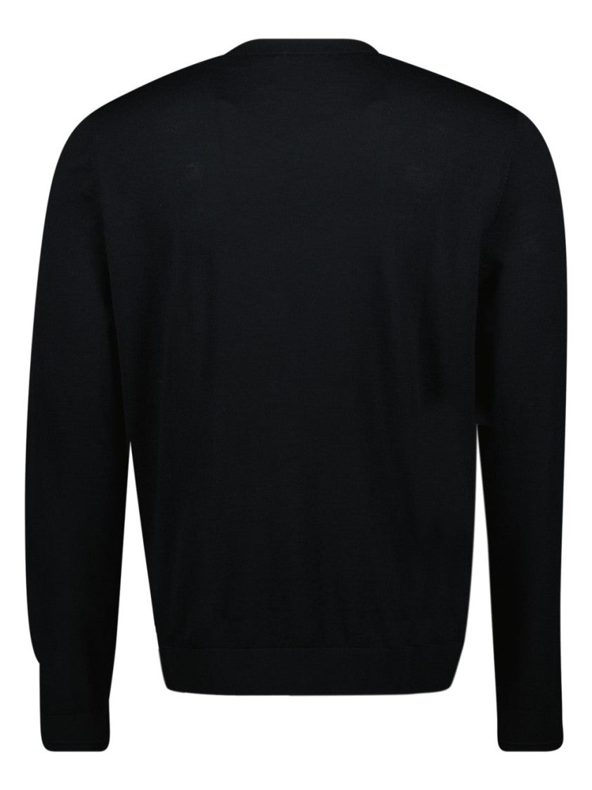 Diesel Cut-Out Detail Black Crew Neck Sweatshirt