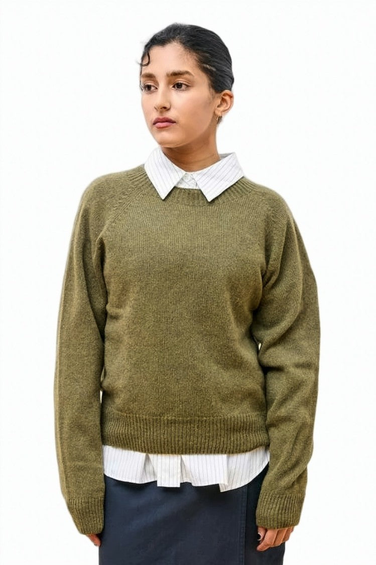 Margaret Howell Relaxed Fit Knit Sweater In Natural Alpaca