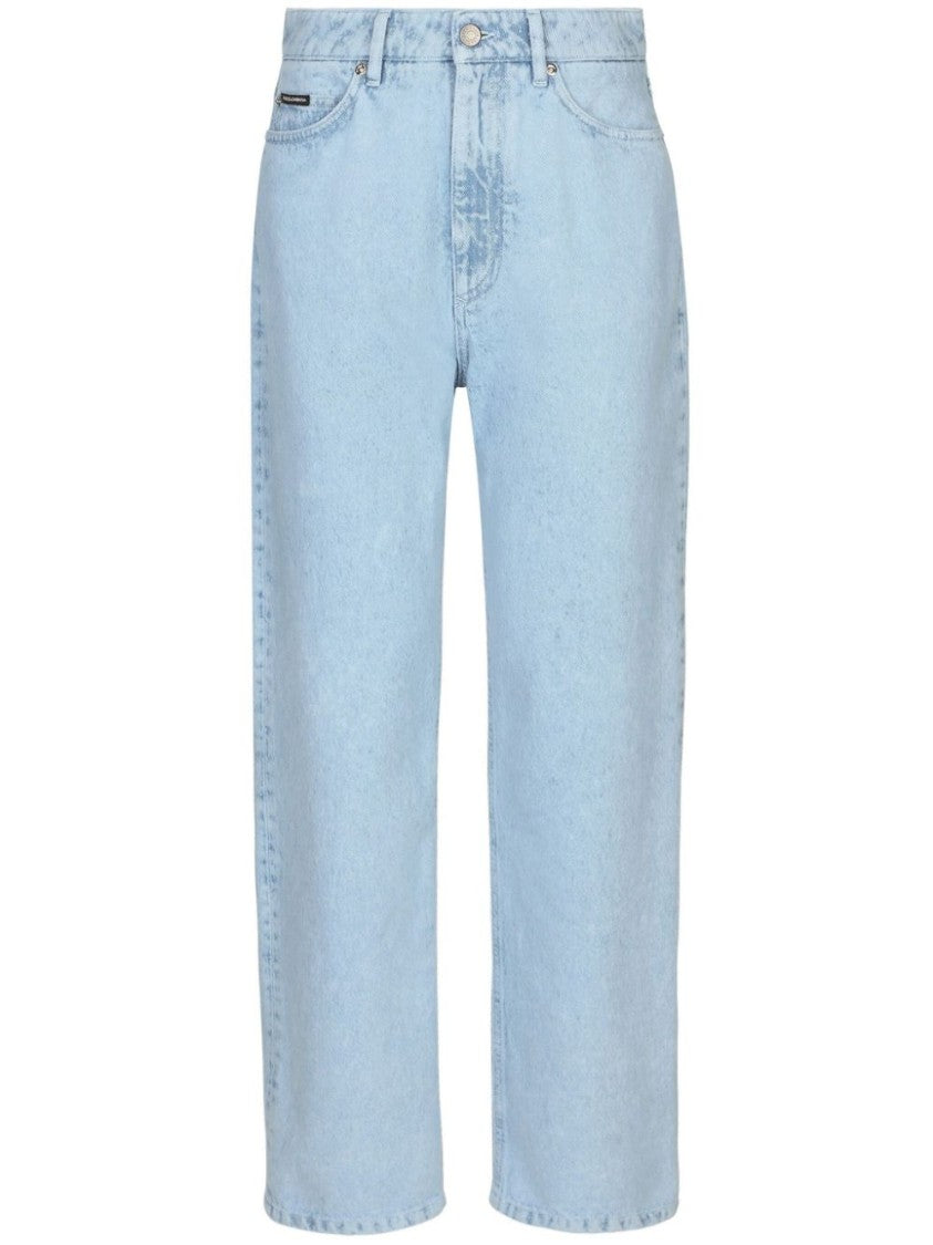 Dolce & Gabbana High-Waisted Relaxed Fit Denim Trousers