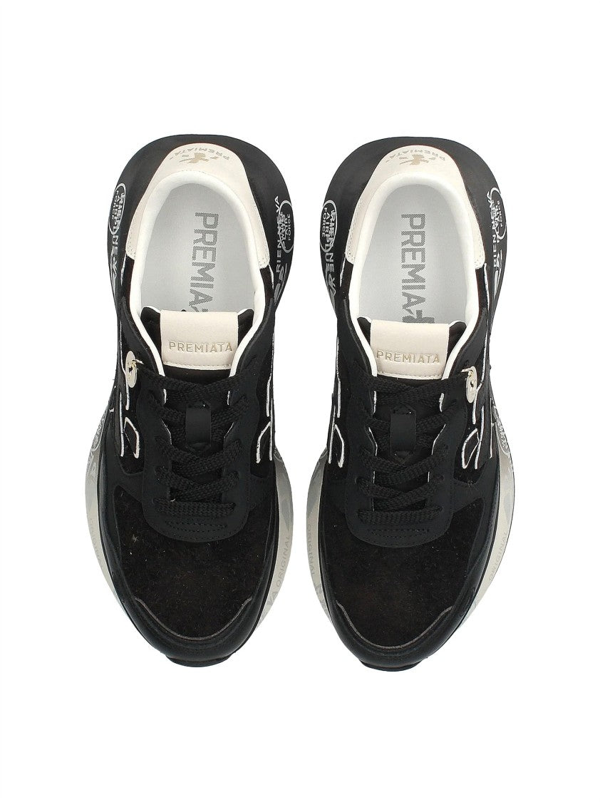Premiata Black Suede Leather Sneakers