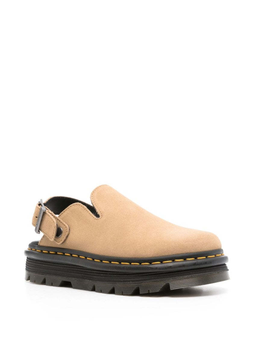 Dr. Martens Beige Closed-Toe Sandals With Adjustable Back Strap