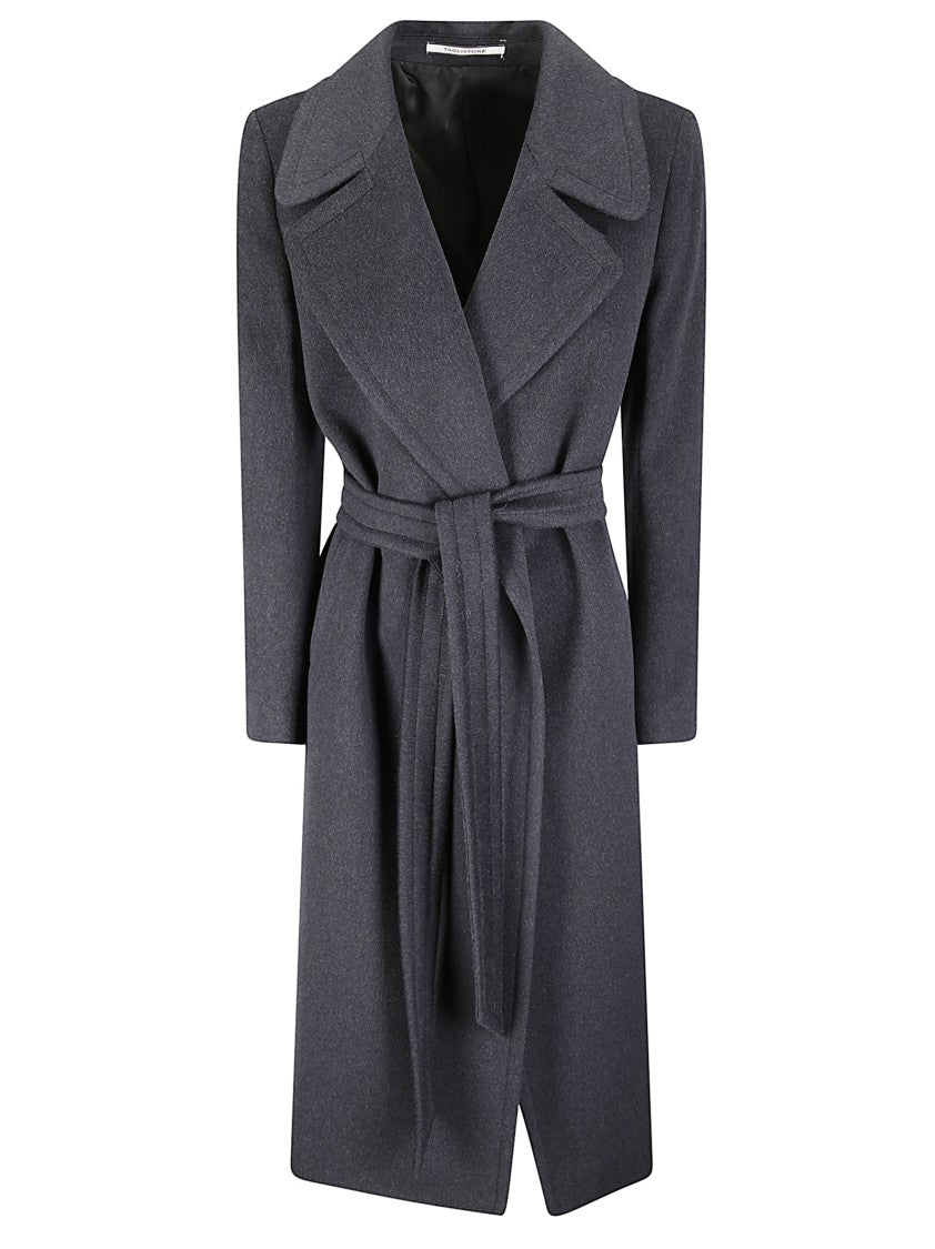 Tagliatore Lined Virgin Wool And Cashmere Coat With Tailored Silhouette