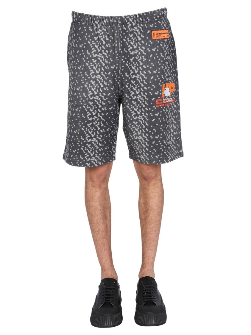 Heron Preston Bermuda Shorts With Front Logo Accents