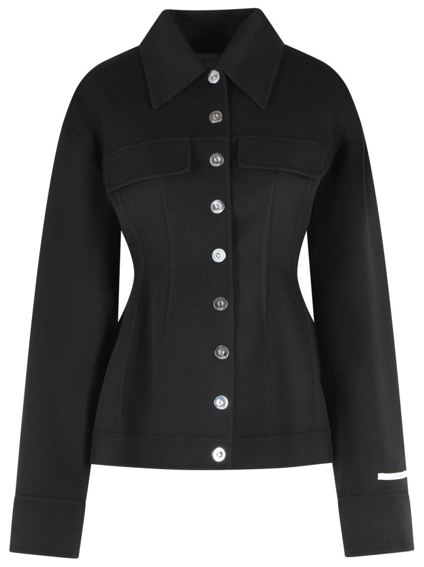 Sportmax 'Arena' Black Virgin Wool Jacket