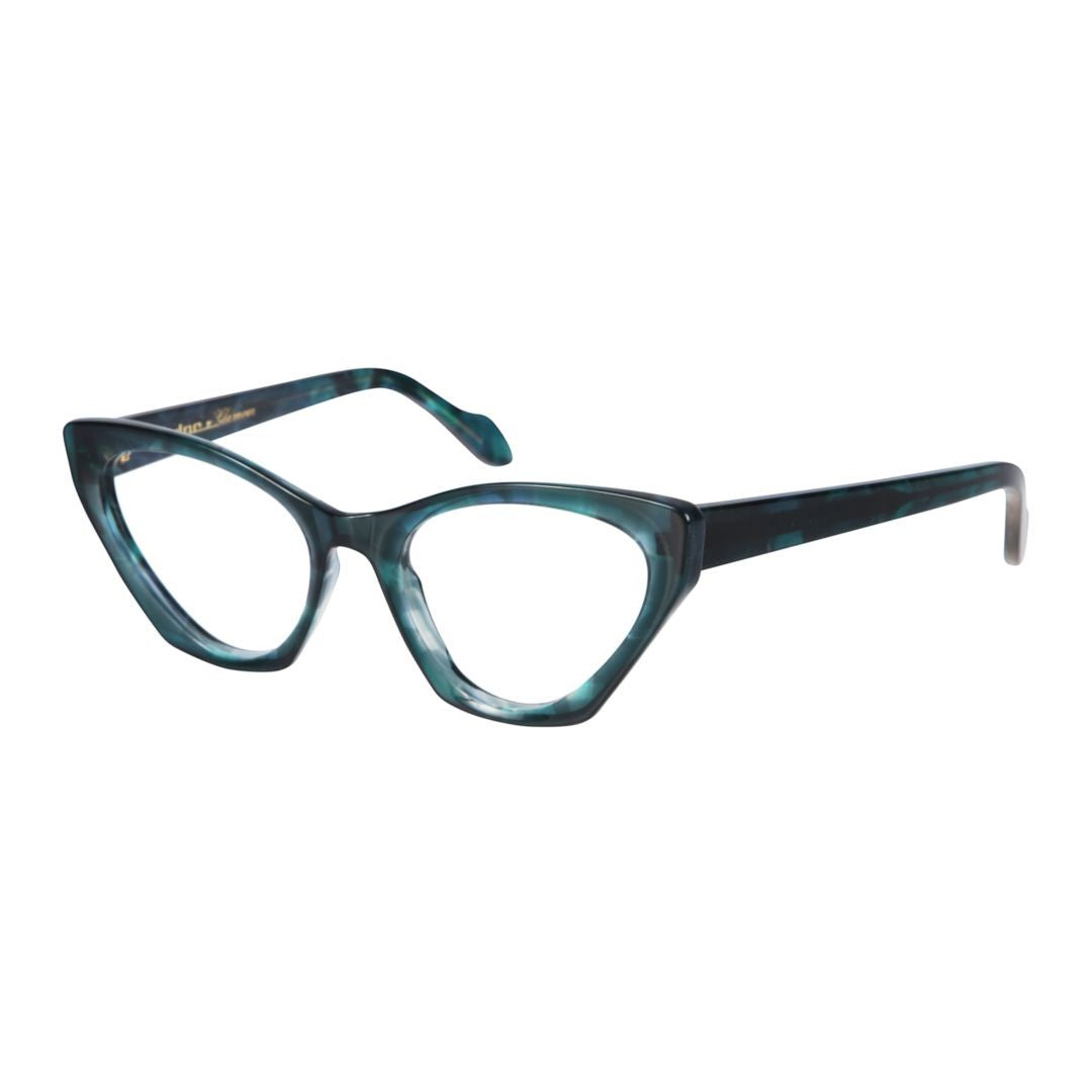 Kador Coachella Glamour Cat-Eye Sunglasses With Marbled Pattern