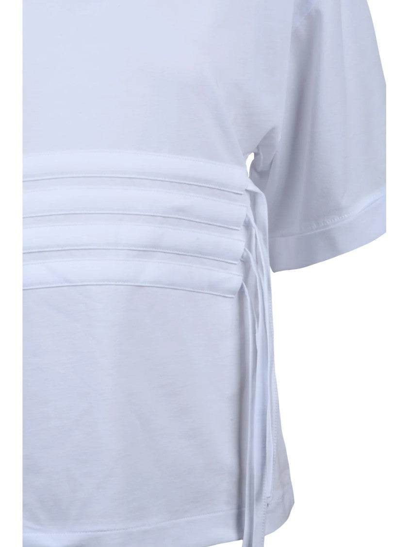 Alpha Studio White Cotton Elastane T-Shirt