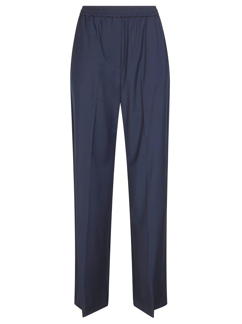 Max Mara Mallo Elastic Waist Straight-Leg Trousers