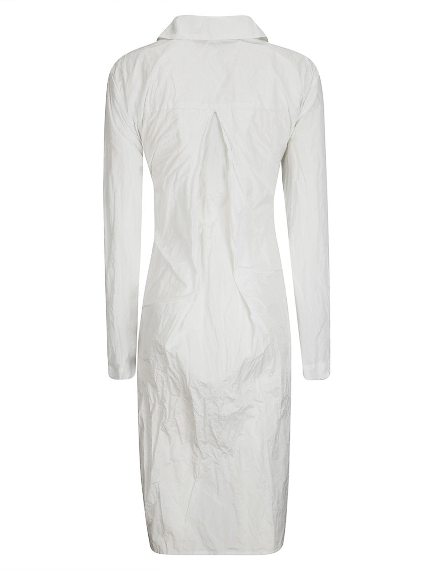 Maria Calderara Long Wrinkled Effect Trench Coat