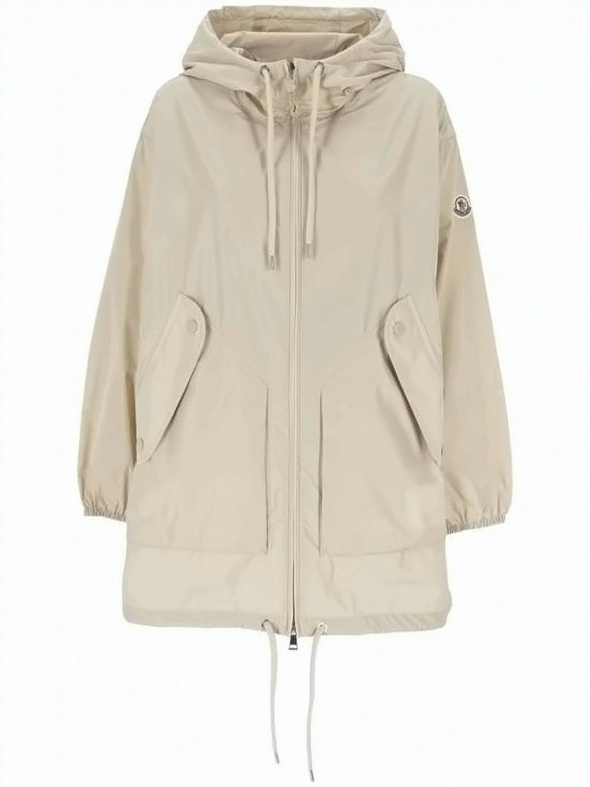 Moncler Lightweight Hooded Jacket With Adjustable Drawstrings And Flap Pockets