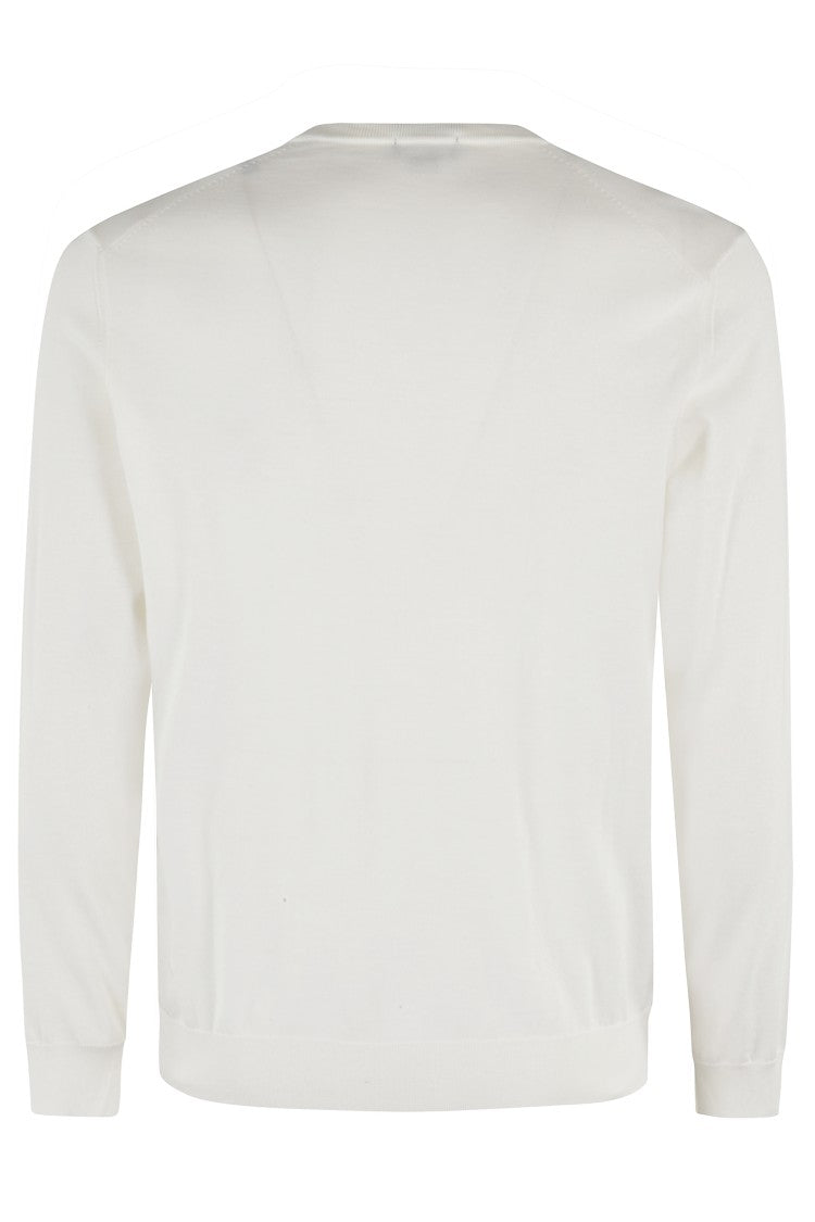 Drumohr Smooth Knit Sweater With Ribbed Cuffs