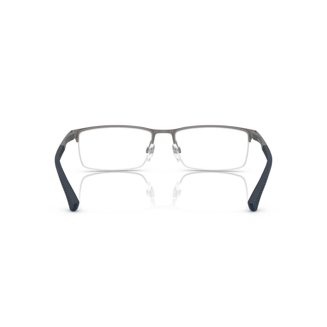 Emporio Armani 0Ea1041 Rectangular Metal Frame Eyeglasses With Textured Tips