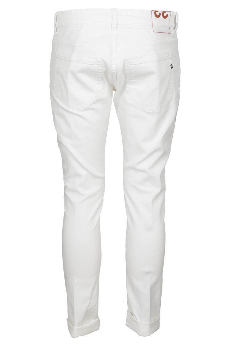 Dondup White George 5 Slim-Fit Five-Pocket Pants