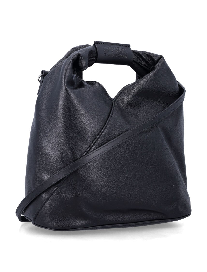 Mm6 By Maison Margiela Slouchy Black Crossbody Bag With Unique Folded Handle