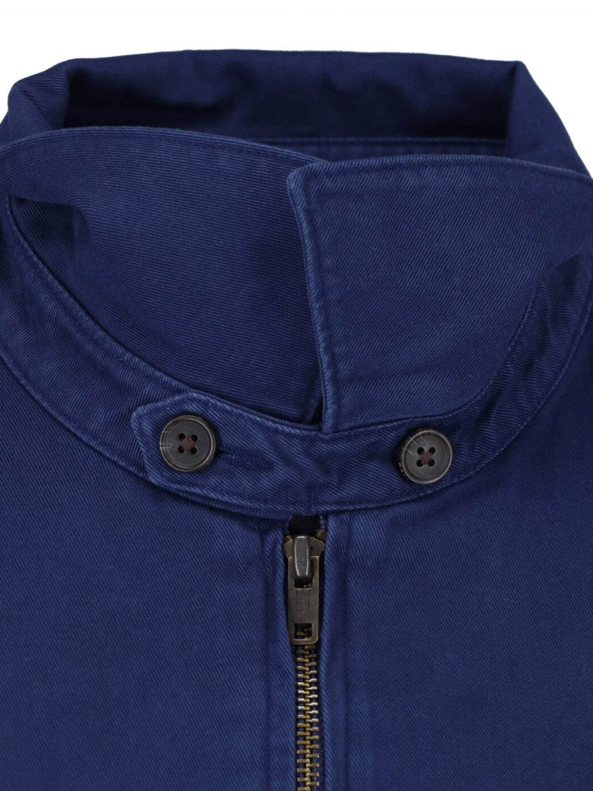 Polo Ralph Lauren Classic Zip-Up Jacket With Buttoned Collar And Embroidered Logo