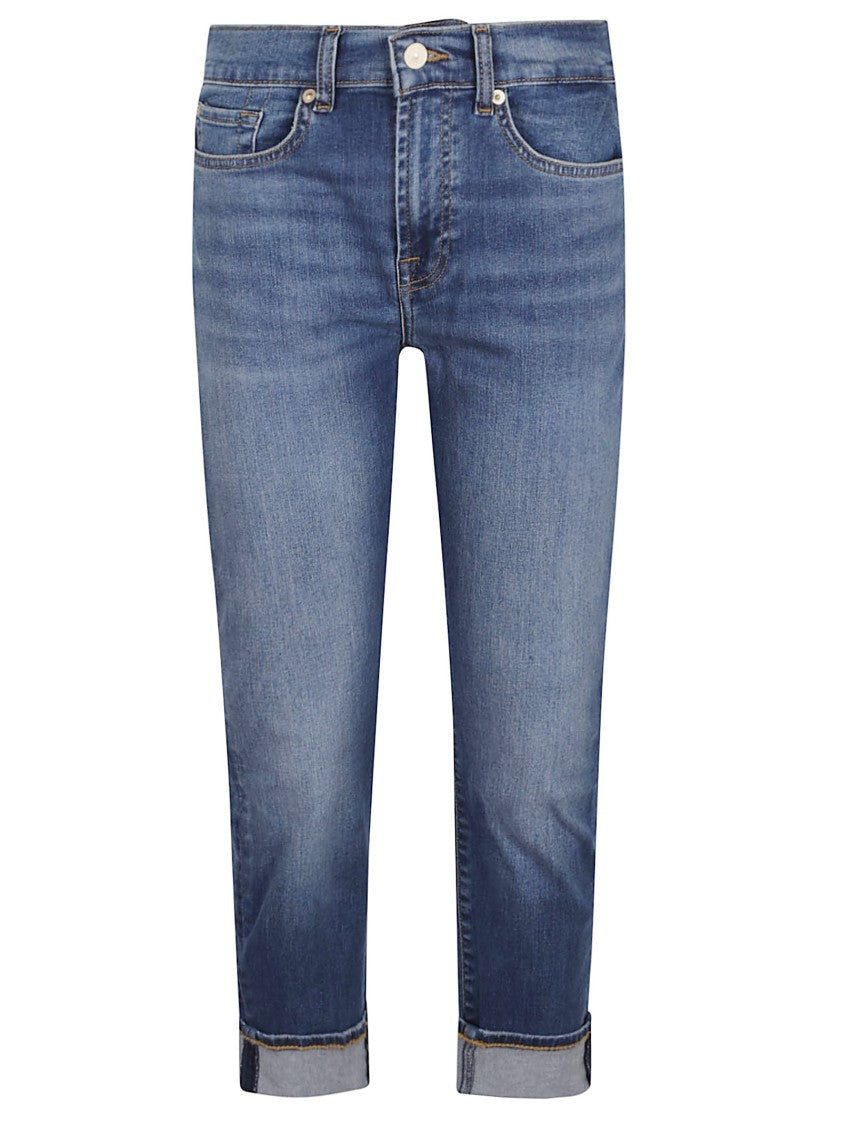 7 For All Mankind Mid-Rise Relaxed Skinny Jeans