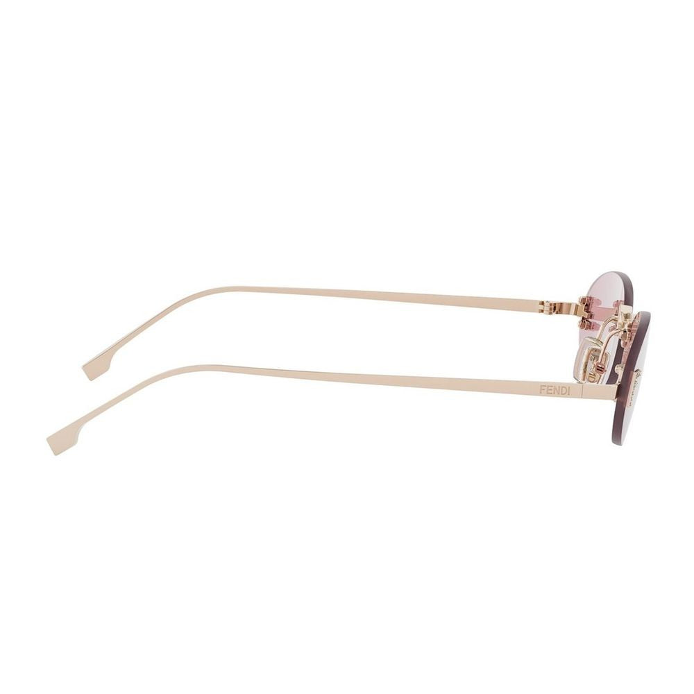 Fendi First Crystal 90S Inspired Oval Rimless Sunglasses