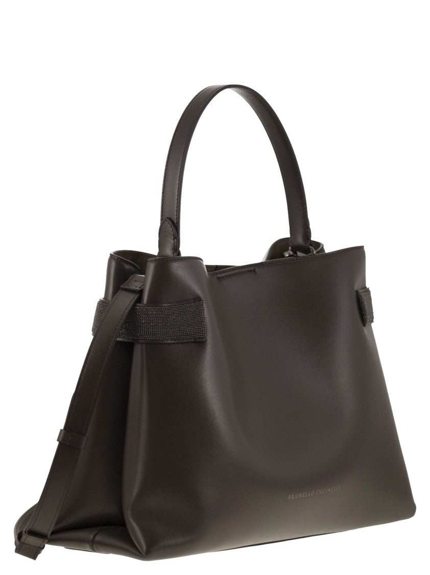 Brunello Cucinelli Top-Handle Essence Bag In Calfskin