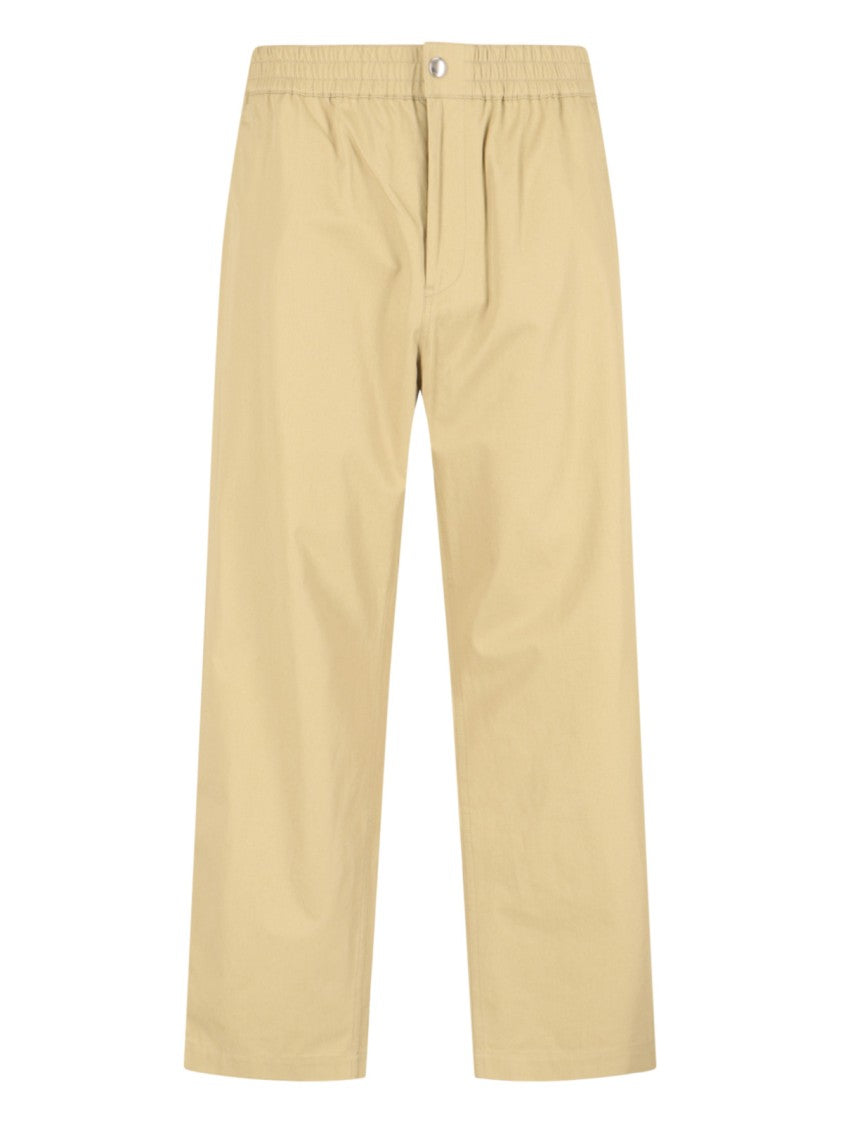 Maison Kitsuné Casual Trousers In Beige Cotton