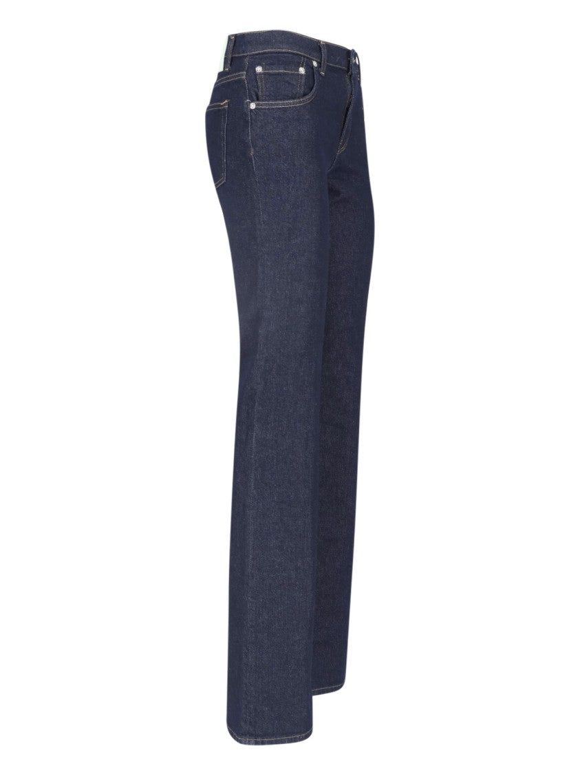 Haikure Blue Chewy Denim Flared Jeans