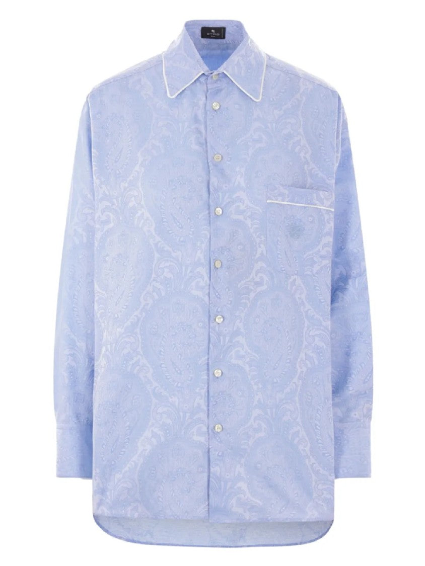 Etro Button-Up Shirt With Subtle Paisley Pattern
