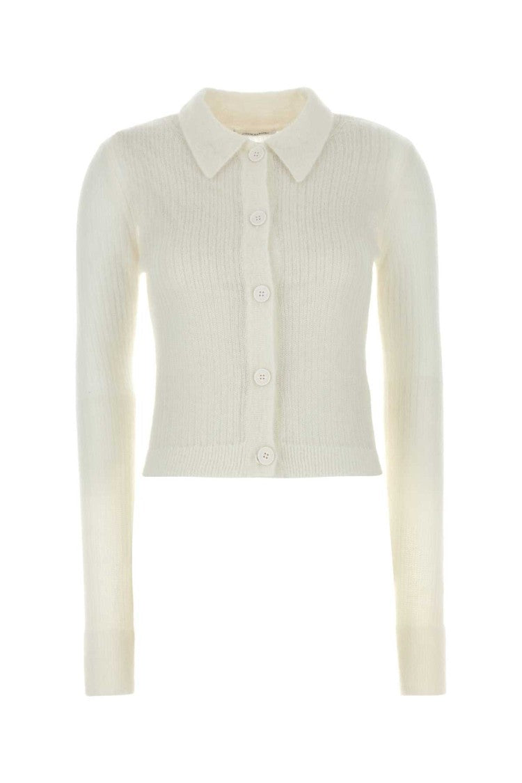 Cecilie Bahnsen White Mohair Blend Jaki Cardigan